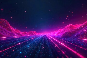 Vibrant, glowing electric hues illuminate a dark, abstract background Perfect for projects needing bold, energetic imagery with a futuristic feel High-resolution digital art , electric green, surreal