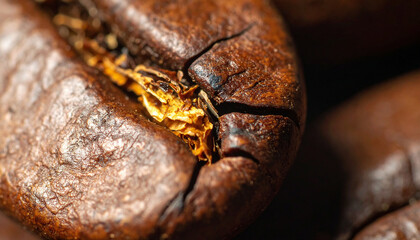 Extreme Macro of Roasted Coffee Bean