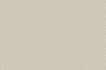 Monochrome technology background, neutral earthy colors, abstract geometric bg with random placed design elements, seamless vector pattern intricate chaotic connected shapes grid