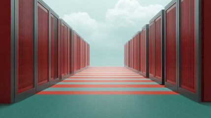 Digital data center split by national security walls, USA China conflict