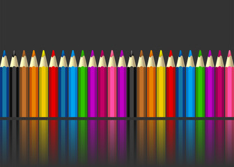 Color wooden pencils background