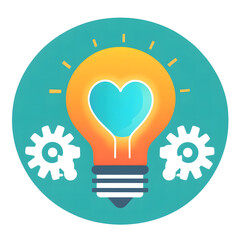 Vector light bulb icon on white background