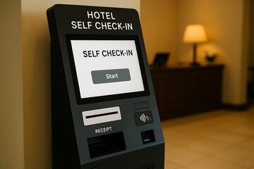 Hotel self check-in machine