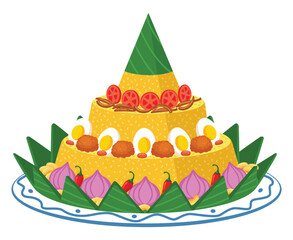 Indonesian Tumpeng Rice Cone