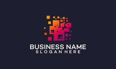 Pixel Tech Logo designs concept