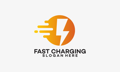 Modern Flash energy logo designs concept