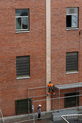Maintenance works on a building