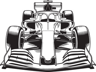 Formula racing car silhouette vector illustration isolated On Transparent Background