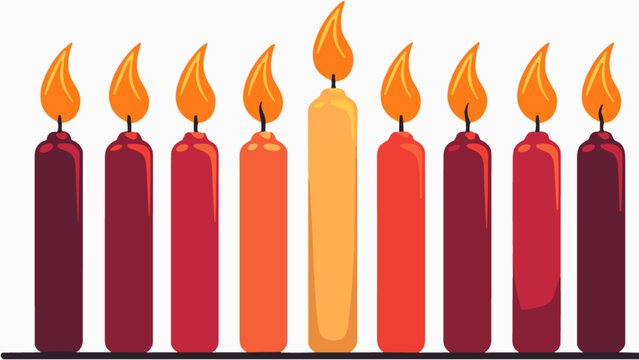 Colorful candles illuminating remembrance, vibrant tribute