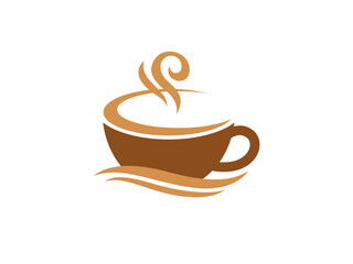 A stylized illustration portrays a steaming coffee bean resting elegantly in a minimalist coffee cup, offering a visual ode to the rich flavor of a beloved beverage.