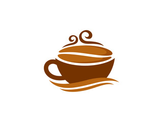 A stylized illustration showcasing a coffee cup, exuding warmth and inviting aroma