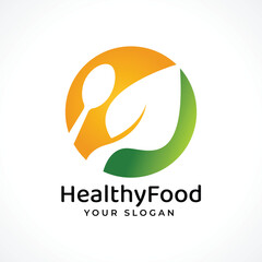 natural eco healthy food logo