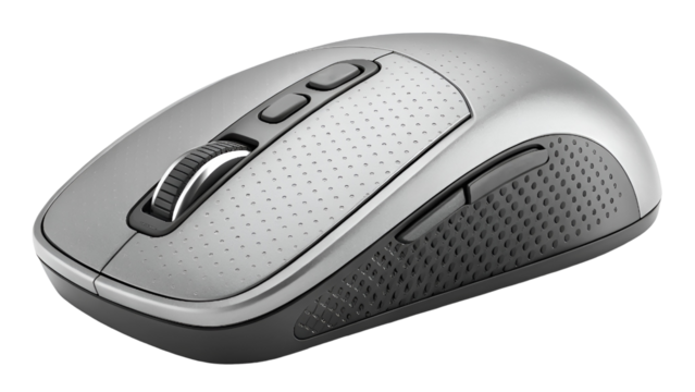 wireless computer mouse isolated on transparent background