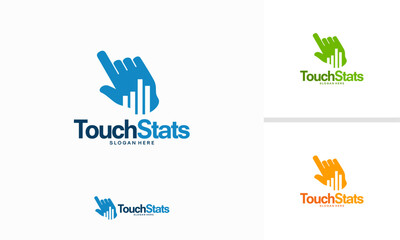Stats chart analysis logo designs template