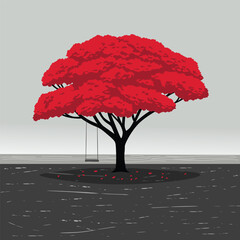 The Swing Beneath the Big Tree