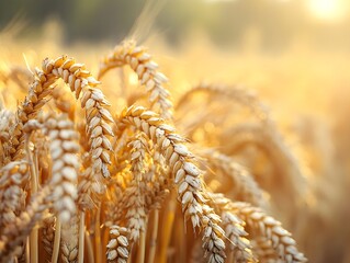 a close up of a field of wheat