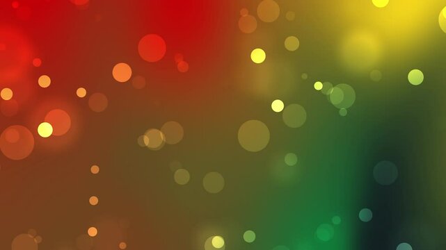 Juneteenth celebration backdrop with red, yellow, and green bokeh is ideal for diverse cultural events invitations, posters, or social media. Celebrate freedom with colorful flair.
