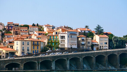 Old resort town on the Mediterranean coast in France Banyuls-sur-Mer, vacation, travel