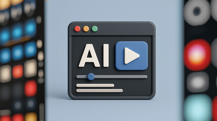 AI video generation concept showing content creation with artificial intelligence models and positive impact on digital media and production