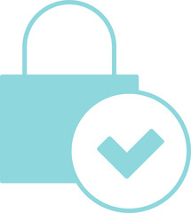 Check Lock  Protection  In Fill Icon