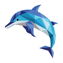 Polygonal dolphin jumping
