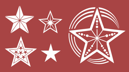 Obraz premium Stars vector icons. Different simple ,modern and classic black star shapes. Stars in modern simple flat style.in dark white background 