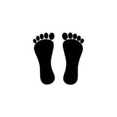foot prints vector on white background , no background