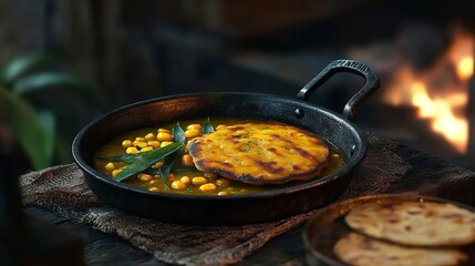 Campfire Cooking: Delicious Curry Recipe & Rustic Food Photography
