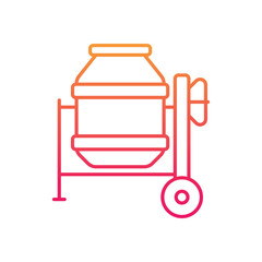 Cement Mixer Vector icon