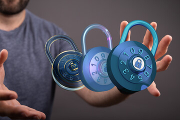 Cybersecurity, data protection, online privacy, password management, encryption, secure access,...