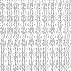 Abstract black and white hexagonal pattern, geometric pattern. Modern vector illustration for greeting card, cover, flyer, wallpaper. Abstract texture ornament design, repeating tile