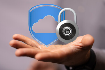 High-level cloud security.  Protecting your data with advanced encryption and access controls.