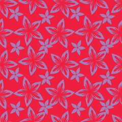 Colorful hand draw flowers seamless pattern. Can be used for fabric textile wallpaper.	