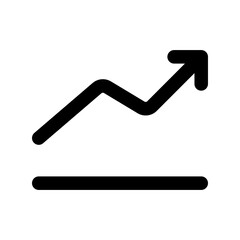trend up line icon