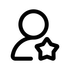 user role line icon