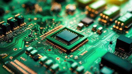 Circuit motherboard used as a background design.