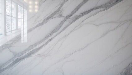 Carrara marble featuring a blend of white hue and natural cracks.
