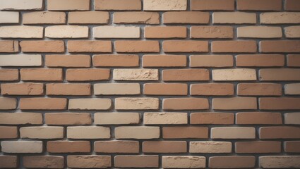 Fototapeta premium Brown brick wall texture showcasing a rough and rustic surface.