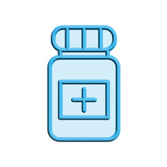 Obraz premium Medicine bottle icon design template