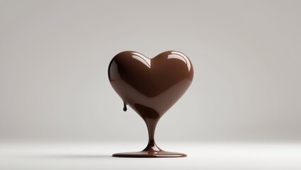 Heart-shaped candy is coated with chocolate.