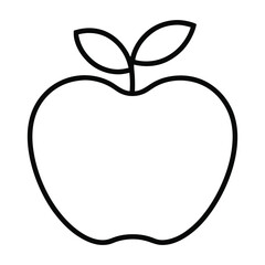 Free Apple Outline Vector Icon for Graphic Designers