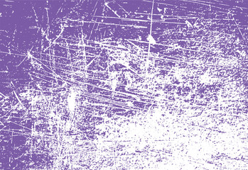 Abstract purple grunge textured background with scratched and worn white marks suitable for artistic or graphic designs.