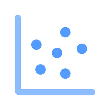 scatter plot duotone icon