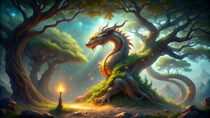 Chinese dragon statue