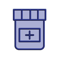 Medicine bottle icon design template