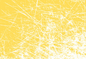 Obraz premium Grunge scratched texture with a yellow background illustrating aged surface elements and rough scratch marks perfect for graphic design projects