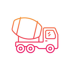 Concrete Truck Vector icon