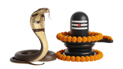 Happy Naga Panchami isolated on transparent background, Generative ai