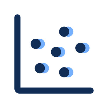 scatter plot filled line icon