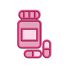 Medicine bottle icon design template